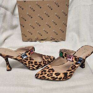 Mix No. 6 Ingra Leopard Jeweled Mule